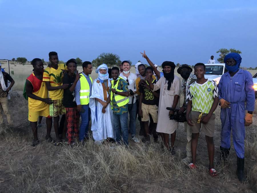 Dusk before the night shoot