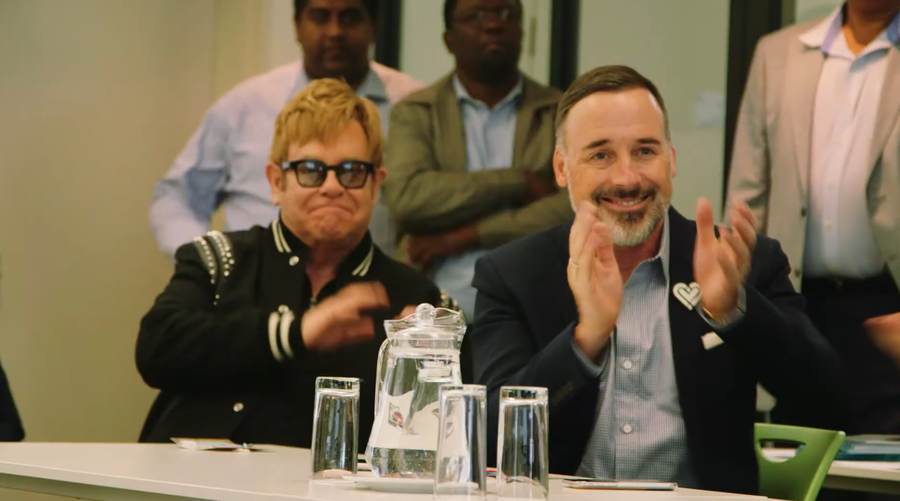 With Elton John — South Africa
