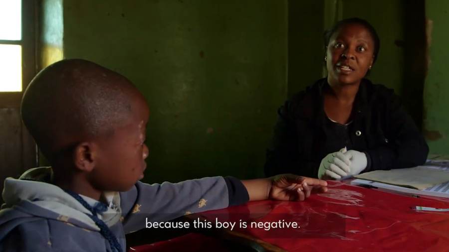 Because this boy is negative